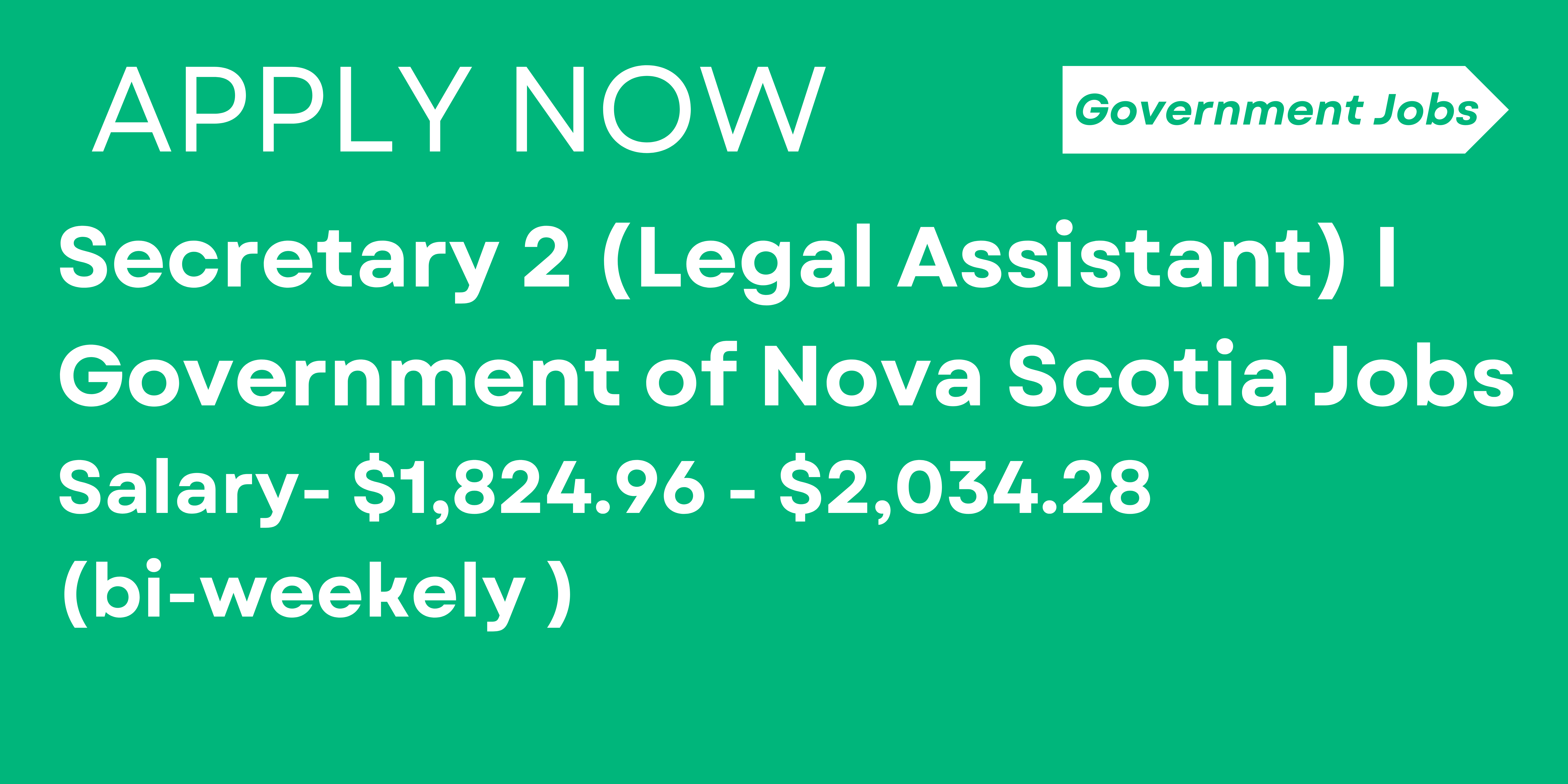 Secretary 2 (Legal Assistant) I Government of Nova Scotia Jobs
