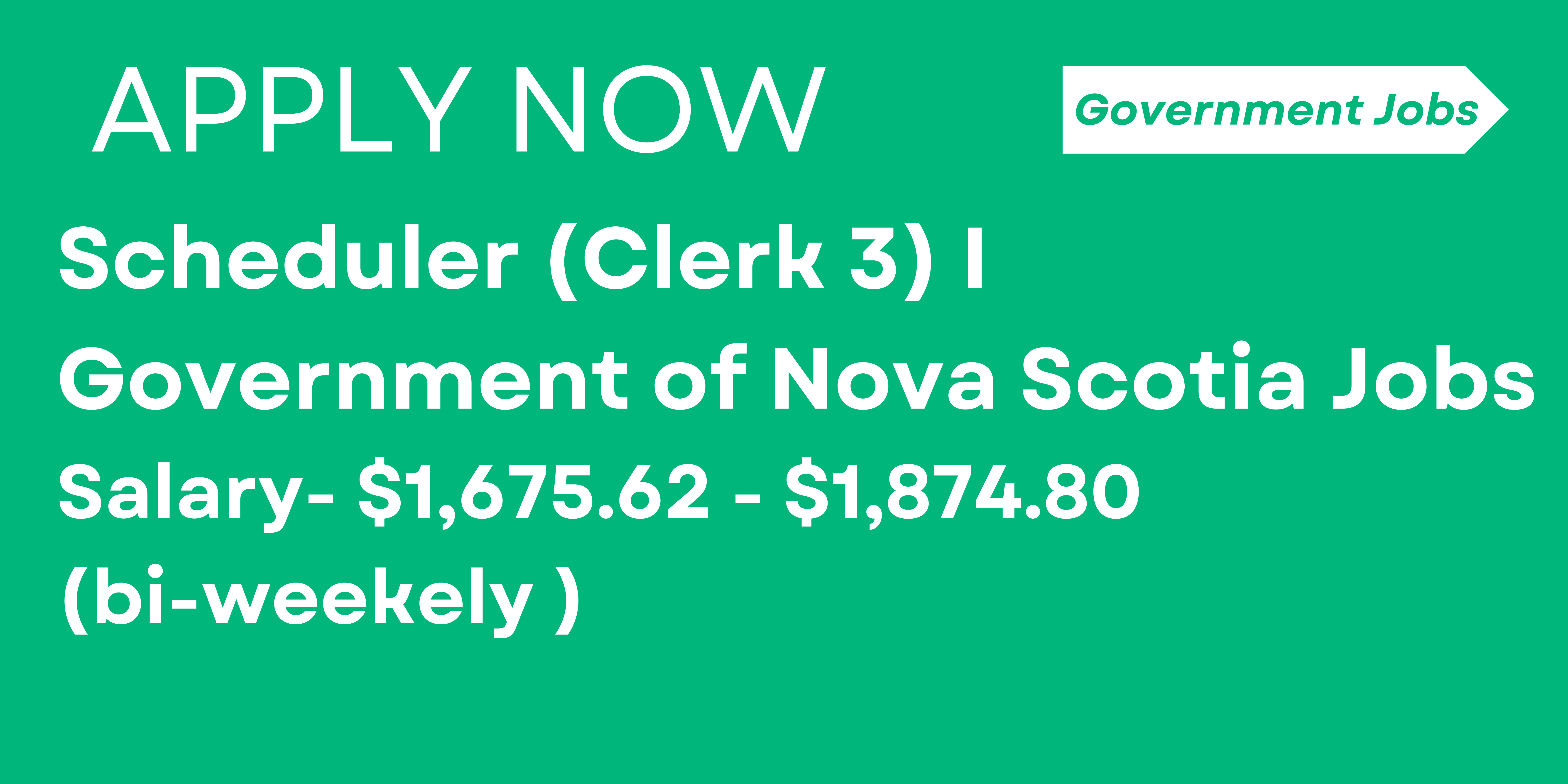 Scheduler (Clerk 3) I Government of Nova Scotia Jobs