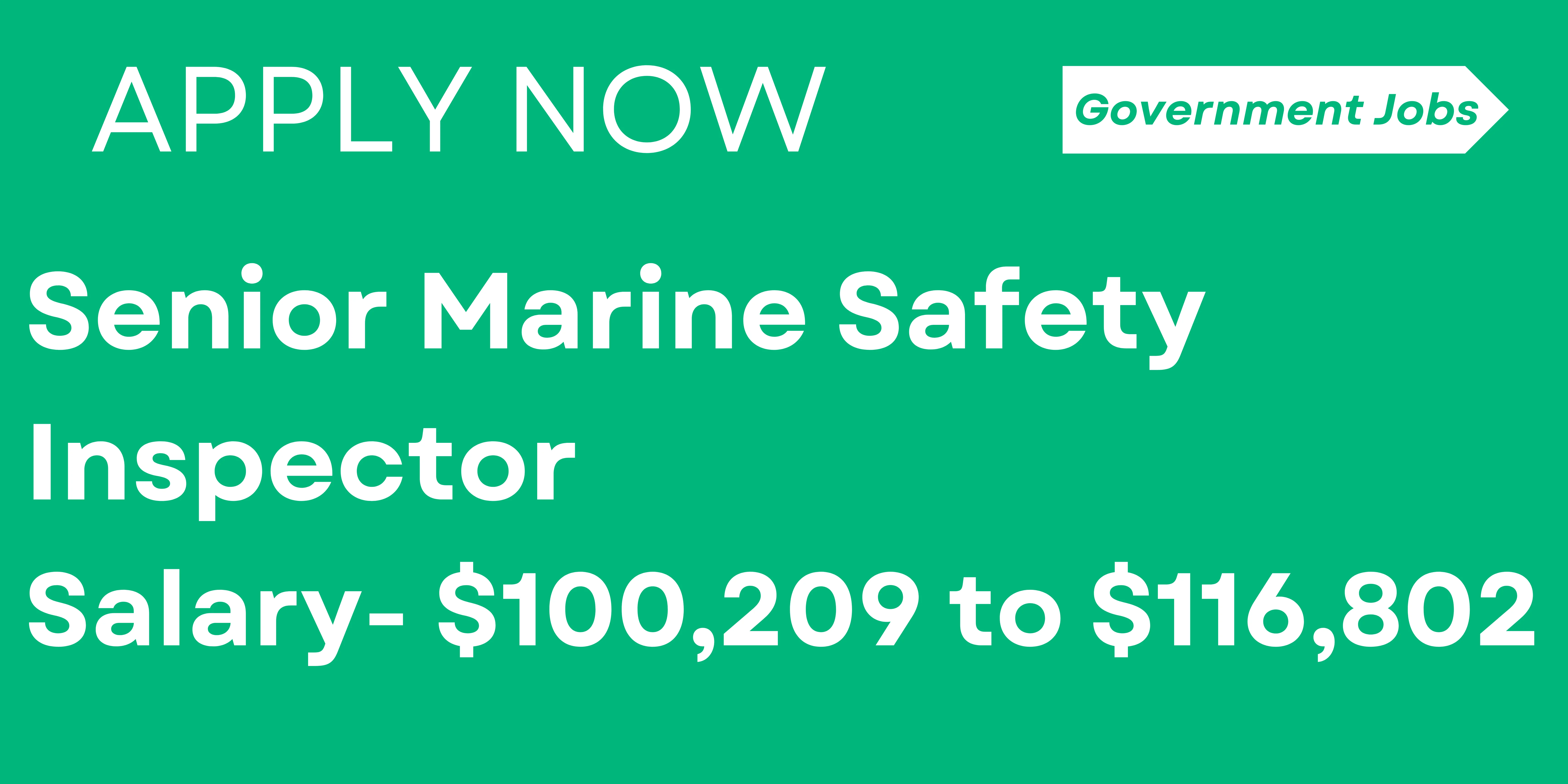 Senior Marine Safety Inspector I Canada Government Jobs