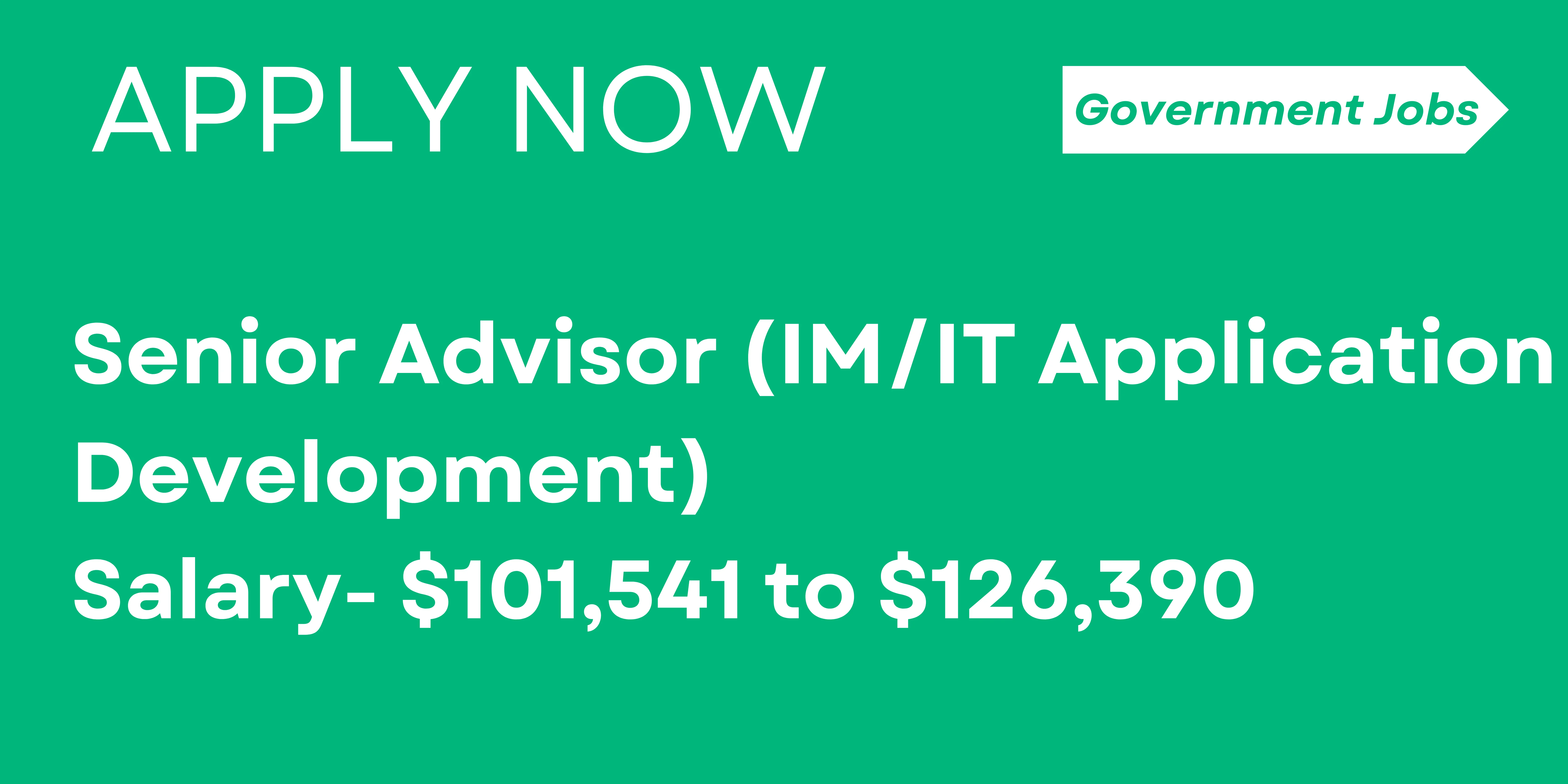 Senior Advisor (IM/IT Application Development) I Government of Canada Jobs