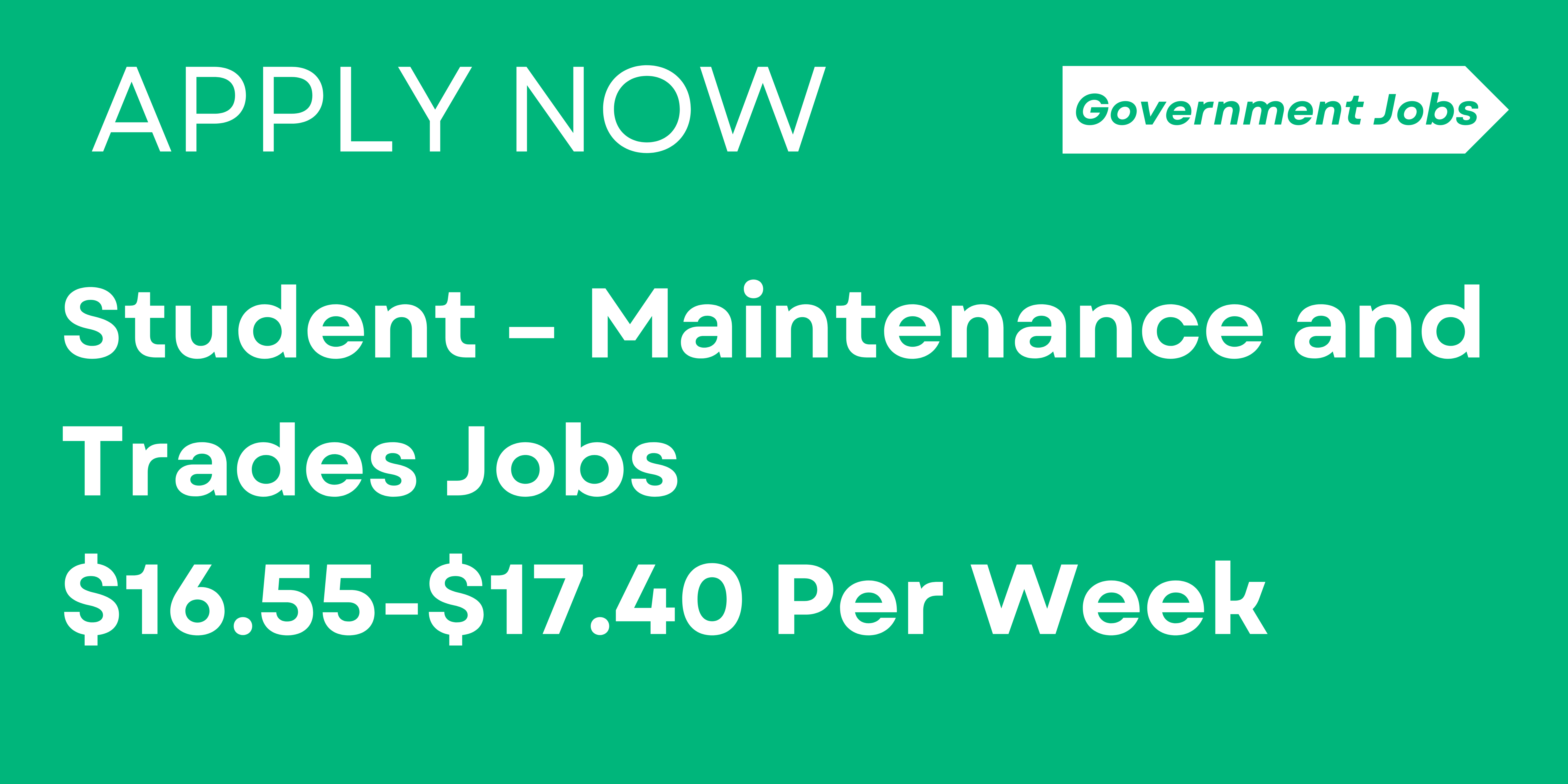 Student – Maintenance and Trades Jobs