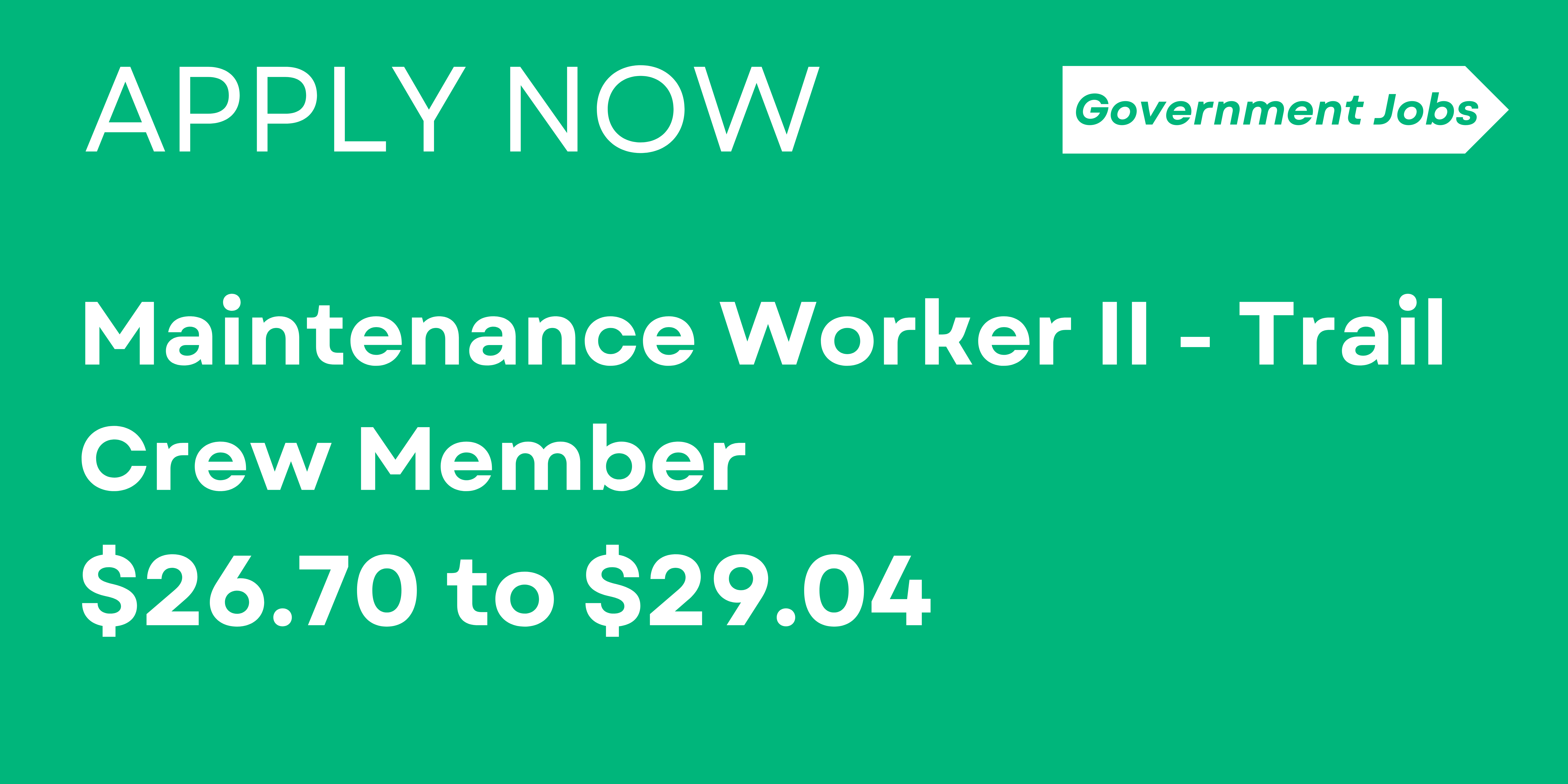 Maintenance Worker II - Trail Crew Member