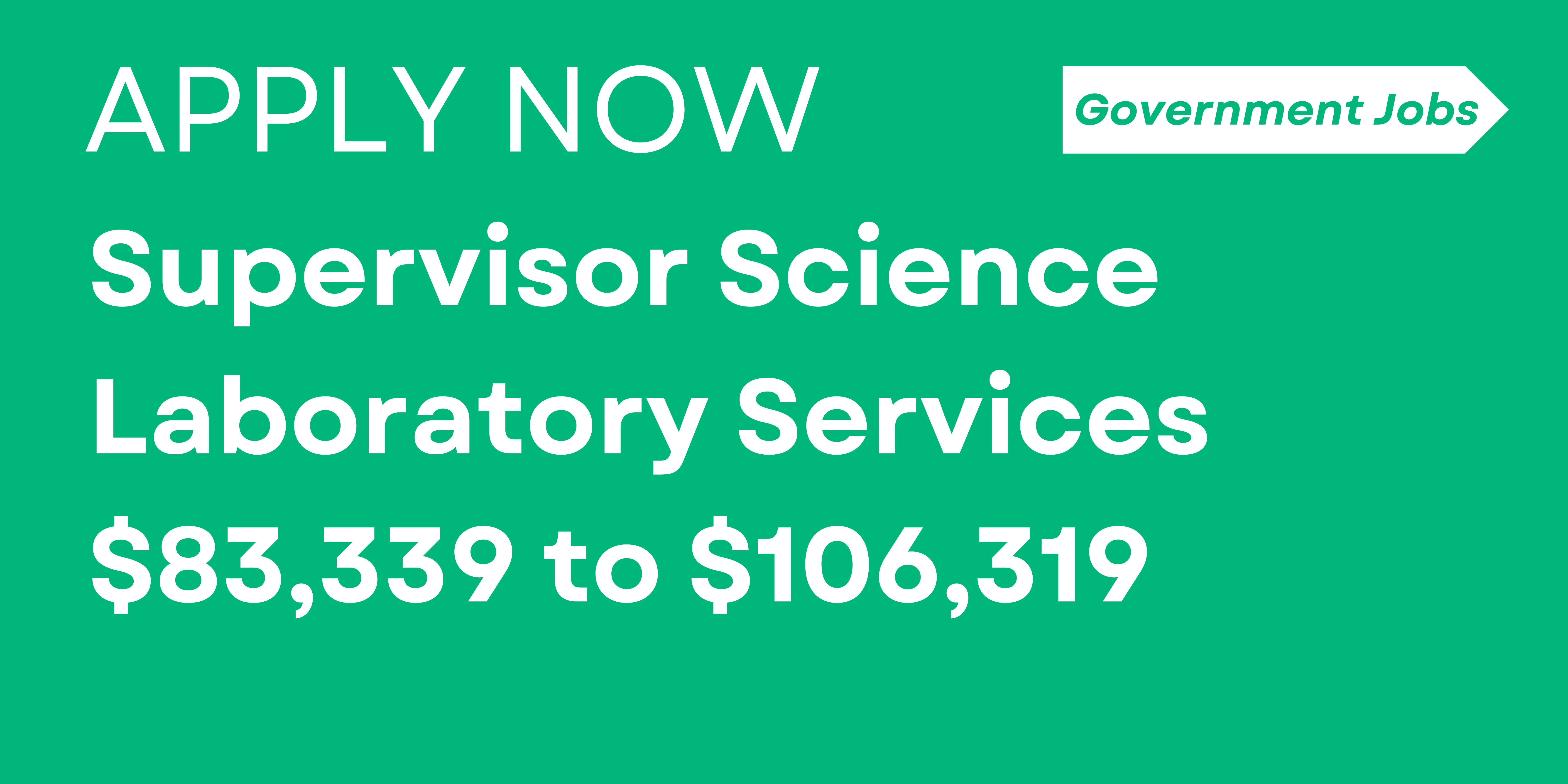 Supervisor Science Laboratory Services